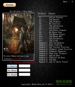 巫师3狂猎二十四项修改器 v1.30 绿色纯净