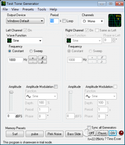 煲耳机Test Tone Generator